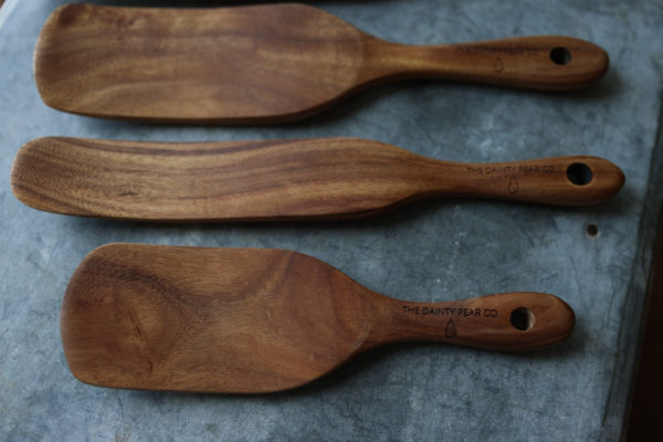 5 Piece Wood Spurtle Set + Storage Bag - Image 5