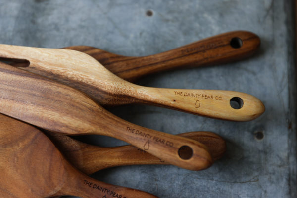 5 Piece Wood Spurtle Set + Storage Bag - Image 6