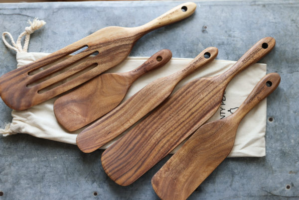 5 Piece Wood Spurtle Set + Storage Bag - Image 7
